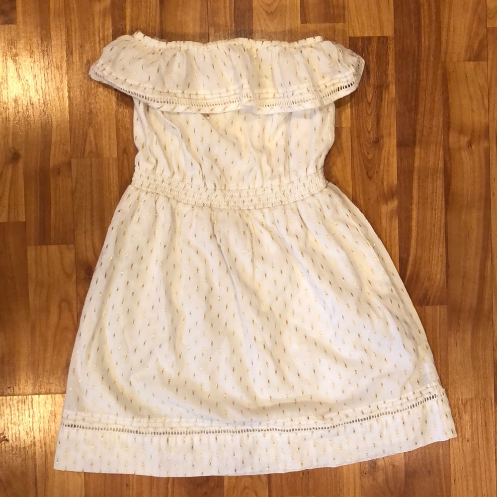 Woman’s “Express” Cream and Gold Mini Dress